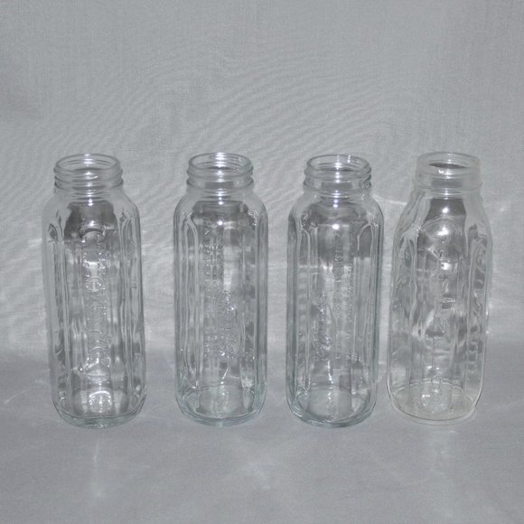 EvenFlo Other Set Of 4 Vintage Evenflo 8 Ounce Glass Baby Bottles